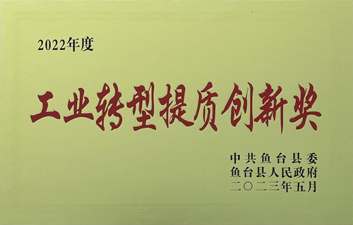 工業(yè)轉(zhuǎn)型提質(zhì)創(chuàng)新獎(jiǎng)